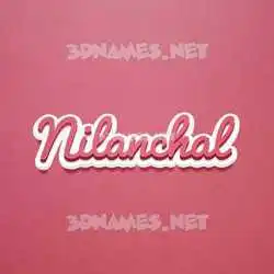 nilanchal in Red Scribble style - 3D name wallpaper