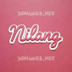 nilang in Red Scribble style - 3D name wallpaper