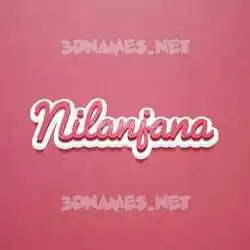 nilanjana in Red Scribble style - 3D name wallpaper