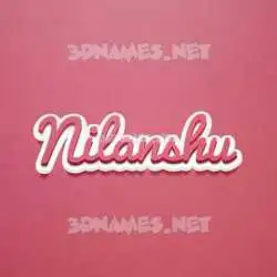 nilanshu in Red Scribble style - 3D name wallpaper