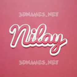 nilay in Red Scribble style - 3D name wallpaper