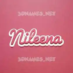 nileena in Red Scribble style - 3D name wallpaper