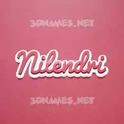 nilendri in Red Scribble style - 3D name wallpaper
