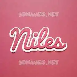 niles in Red Scribble style - 3D name wallpaper