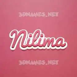 nilima in Red Scribble style - 3D name wallpaper