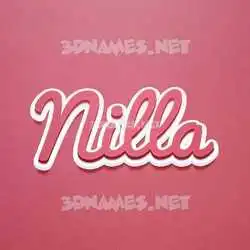 nilla in Red Scribble style - 3D name wallpaper