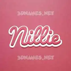 nillie in Red Scribble style - 3D name wallpaper
