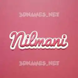 nilmani in Red Scribble style - 3D name wallpaper