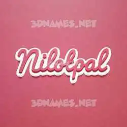 nilotpal in Red Scribble style - 3D name wallpaper