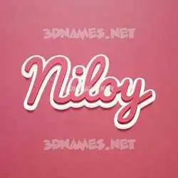 niloy in Red Scribble style - 3D name wallpaper