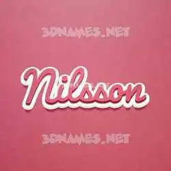 nilsson in Red Scribble style - 3D name wallpaper