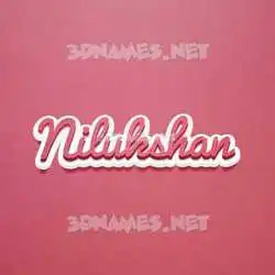 nilukshan in Red Scribble style - 3D name wallpaper
