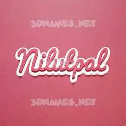 nilutpal in Red Scribble style - 3D name wallpaper