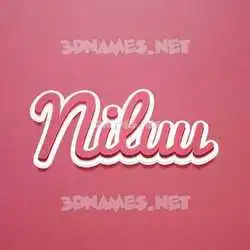 niluu in Red Scribble style - 3D name wallpaper