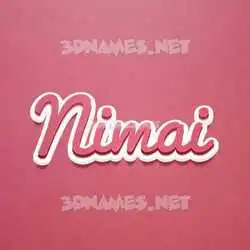 nimai in Red Scribble style - 3D name wallpaper