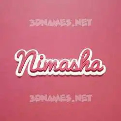 nimasha in Red Scribble style - 3D name wallpaper