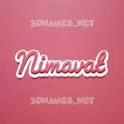 nimavat in Red Scribble style - 3D name wallpaper