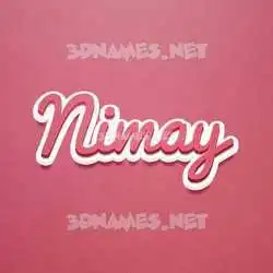 nimay in Red Scribble style - 3D name wallpaper
