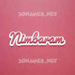 nimbaram in Red Scribble style - 3D name wallpaper