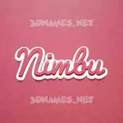 nimbu in Red Scribble style - 3D name wallpaper