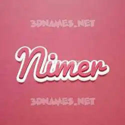 nimer in Red Scribble style - 3D name wallpaper