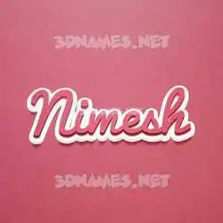 nimesh in Red Scribble style - 3D name wallpaper