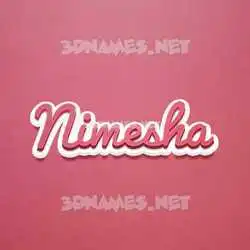 nimesha in Red Scribble style - 3D name wallpaper