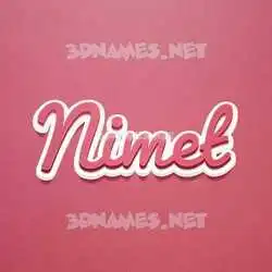 nimet in Red Scribble style - 3D name wallpaper