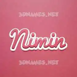 nimin in Red Scribble style - 3D name wallpaper