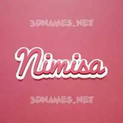 nimisa in Red Scribble style - 3D name wallpaper