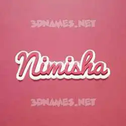 nimisha in Red Scribble style - 3D name wallpaper