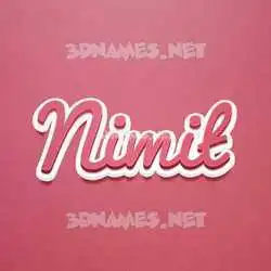 nimit in Red Scribble style - 3D name wallpaper