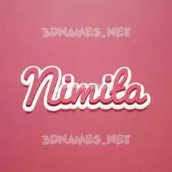nimita in Red Scribble style - 3D name wallpaper