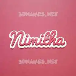 nimitha in Red Scribble style - 3D name wallpaper
