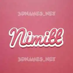 nimitt in Red Scribble style - 3D name wallpaper