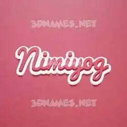 nimiyog in Red Scribble style - 3D name wallpaper