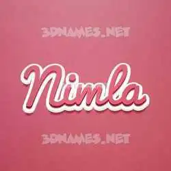nimla in Red Scribble style - 3D name wallpaper