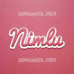 nimlu in Red Scribble style - 3D name wallpaper