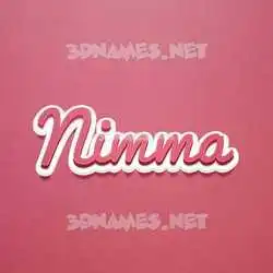 nimma in Red Scribble style - 3D name wallpaper