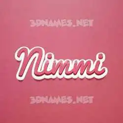 nimmi in Red Scribble style - 3D name wallpaper