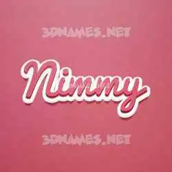 nimmy in Red Scribble style - 3D name wallpaper