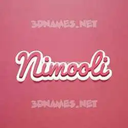 nimooli in Red Scribble style - 3D name wallpaper