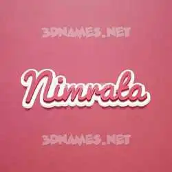 nimrata in Red Scribble style - 3D name wallpaper
