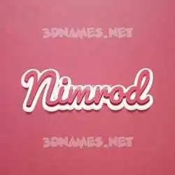 nimrod in Red Scribble style - 3D name wallpaper
