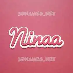 ninaa in Red Scribble style - 3D name wallpaper