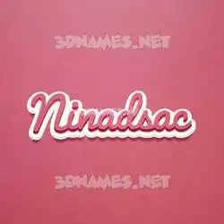 ninadsac in Red Scribble style - 3D name wallpaper