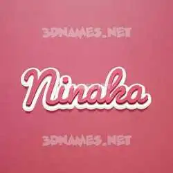 ninaka in Red Scribble style - 3D name wallpaper