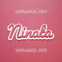 ninata in Red Scribble style - 3D name wallpaper