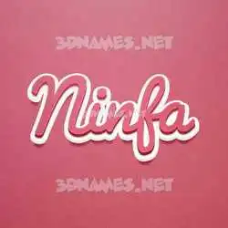 ninfa in Red Scribble style - 3D name wallpaper