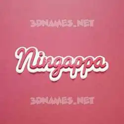 ningappa in Red Scribble style - 3D name wallpaper
